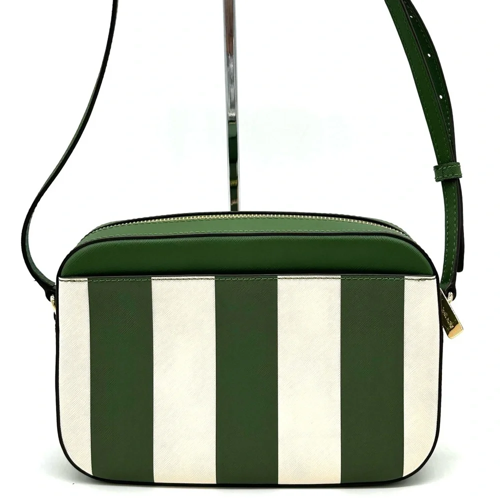 Michael Kors Large EW Zip Chain Xbody Crossbody Bag Fern Green Multi - Picture 6 of 11